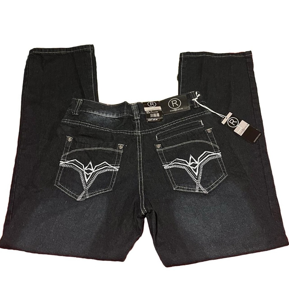 Navy blue straight legged Y2K jeans